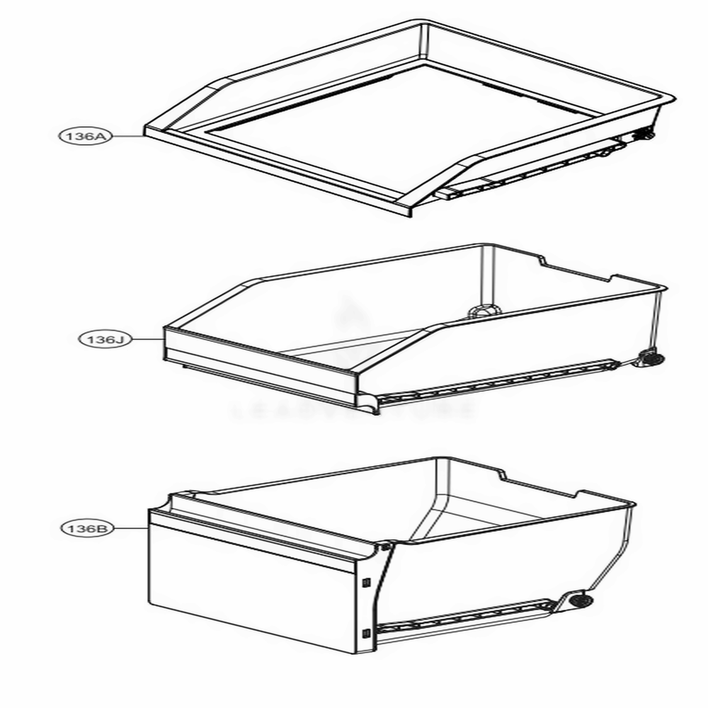 F-Room Drawer Part Diagram and Parts List for LNXS30866D ASBCNA0 LG Refrigerator