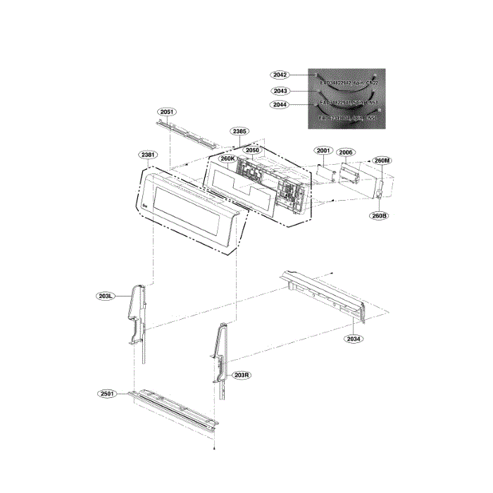 Controller Diagram and Parts List for LDG4315BD 00 LG Range