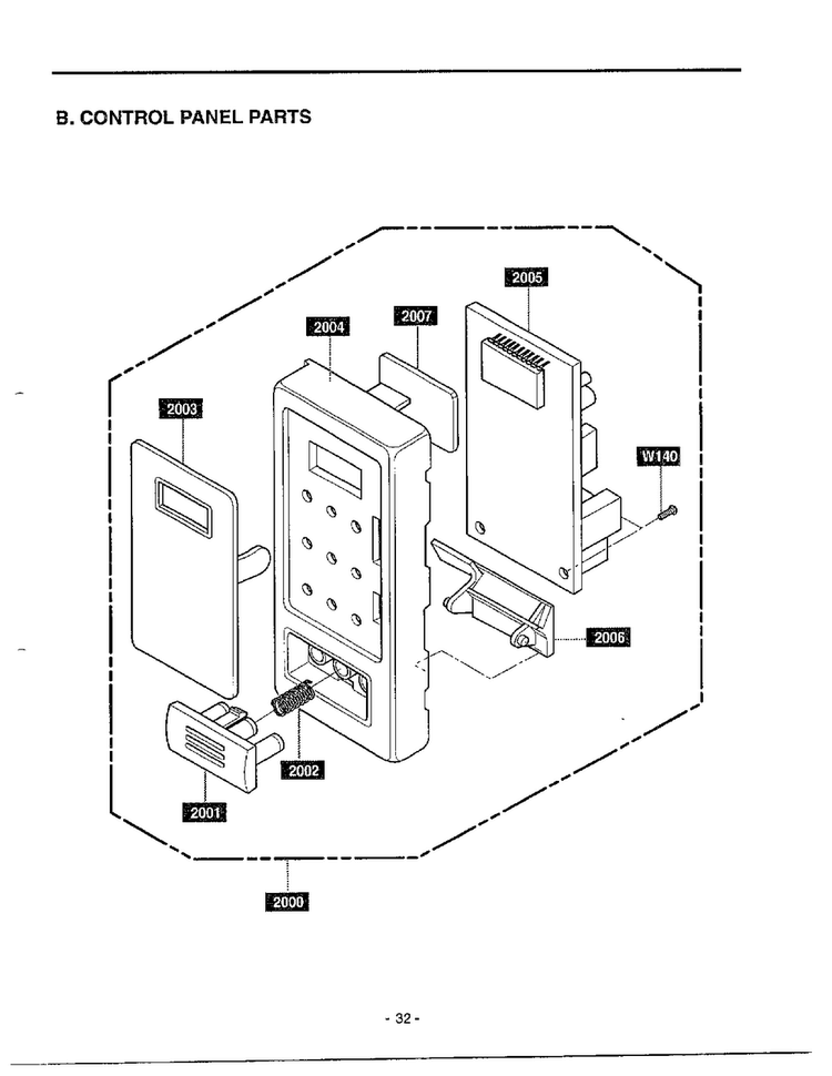 Microwave Assembly Complete Page 3 Diagram and Parts List for MA-682M  LG Microwave