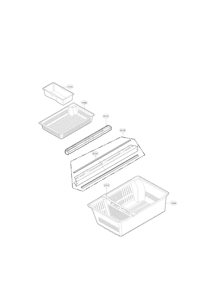 Freezer Parts Diagram and Parts List for LMXS27626S 00 LG Refrigerator