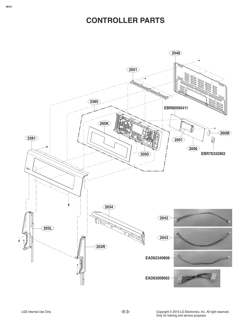 Controller Parts Diagram and Parts List for FE1753LS ASTLLGA LG Range