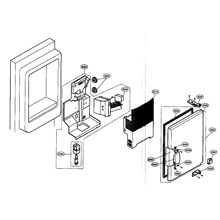 Ice Bank Diagram and Parts List for LFX21960ST 00 LG Refrigerator