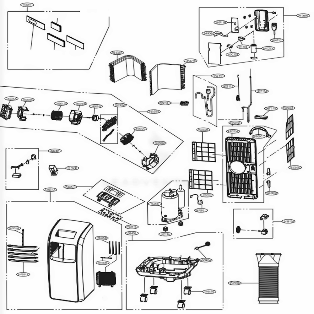Main Diagram and Parts List for LP0814WNR AWYAOSH LG Air Conditioner