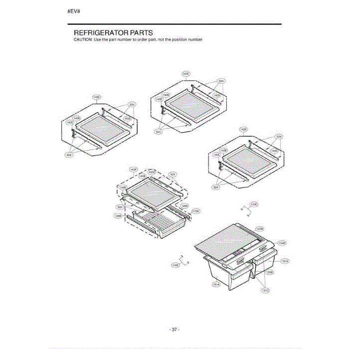 Section 3 Diagram and Parts List for LDC22720ST ASTCLGG LG Refrigerator