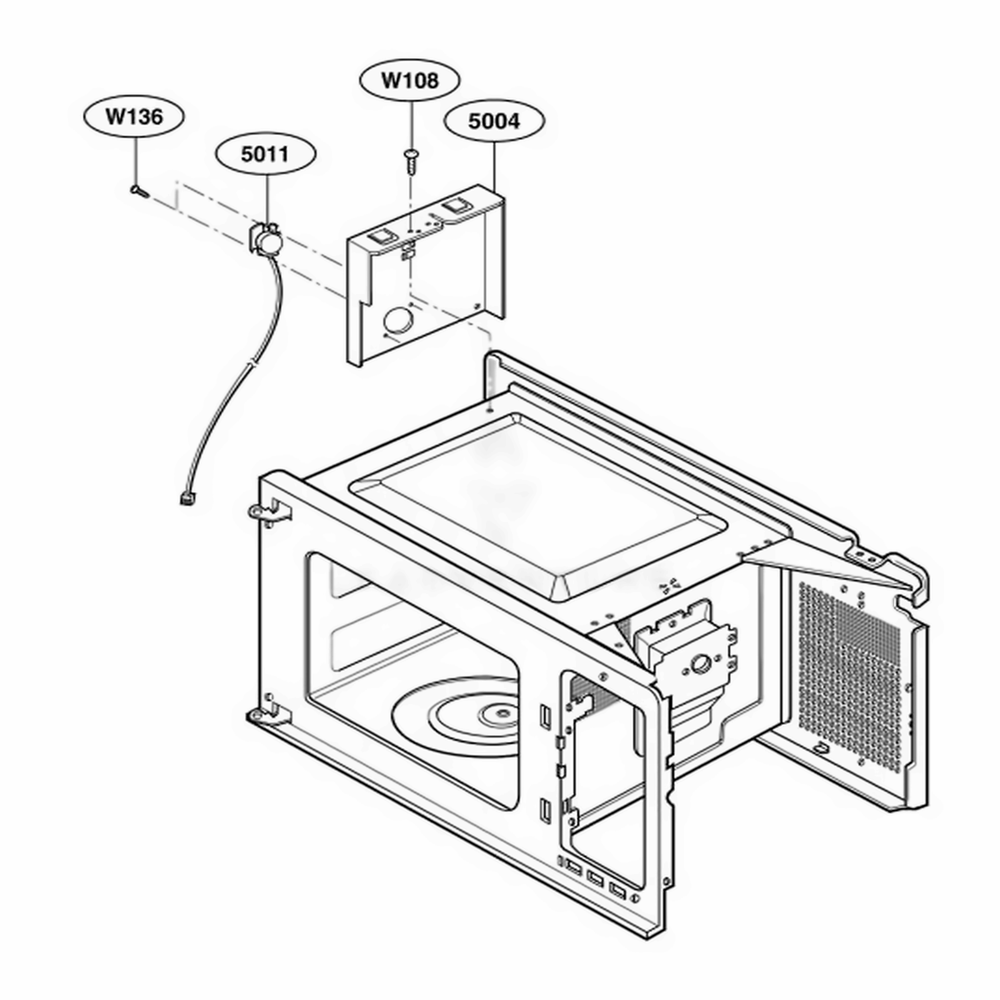 Sensor Parts Diagram and Parts List for 62252 KWHESEA LG Wall Oven