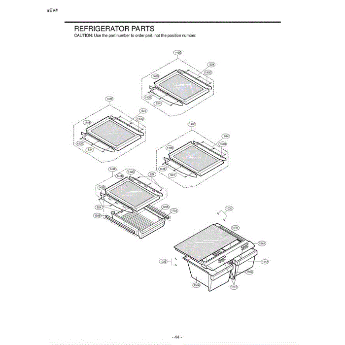 Section 5 Diagram and Parts List for LBC22518ST ASTCLGG LG Refrigerator