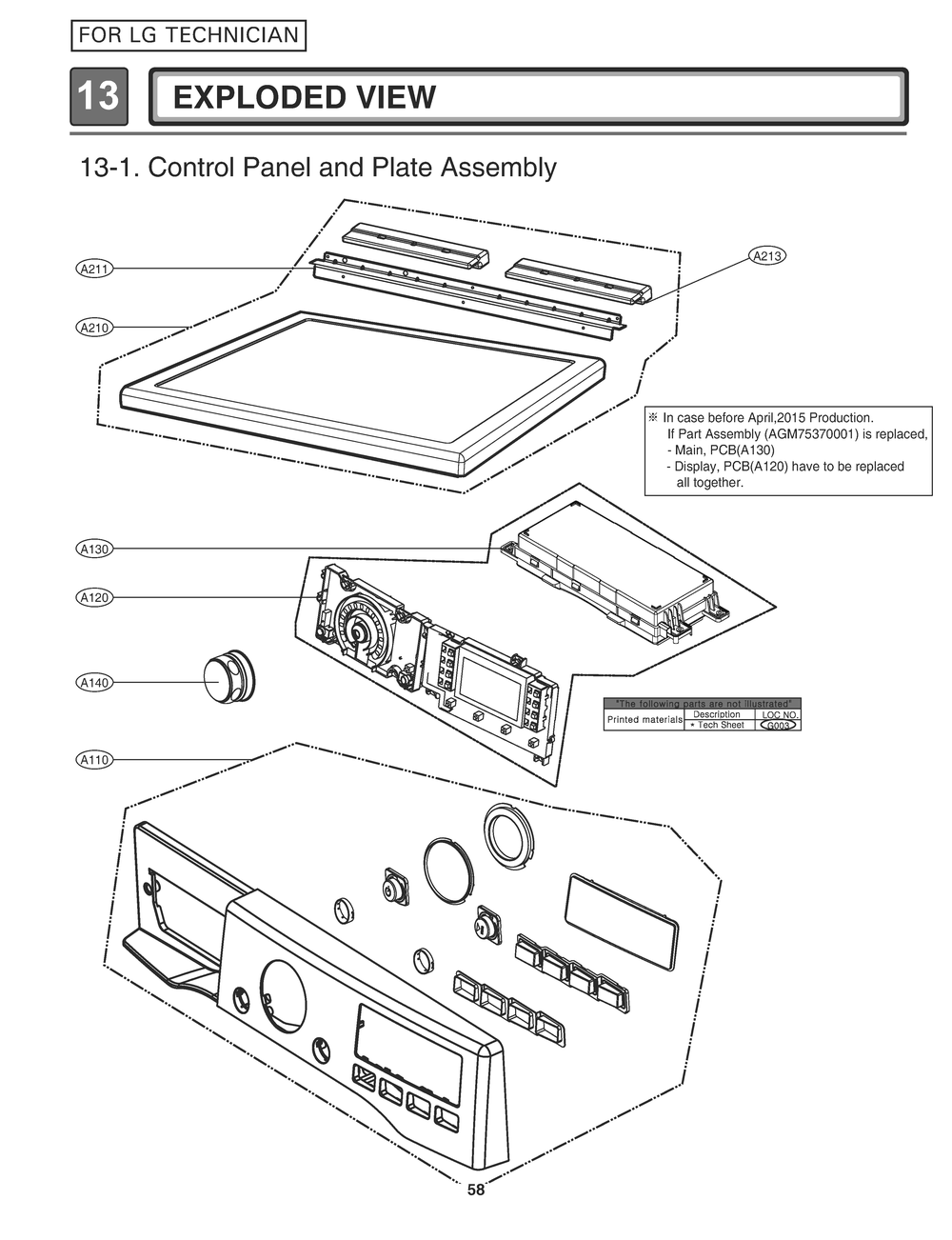 Diagram 1 Diagram and Parts List for RN1393AS9 ABWEEUS LG Dryer