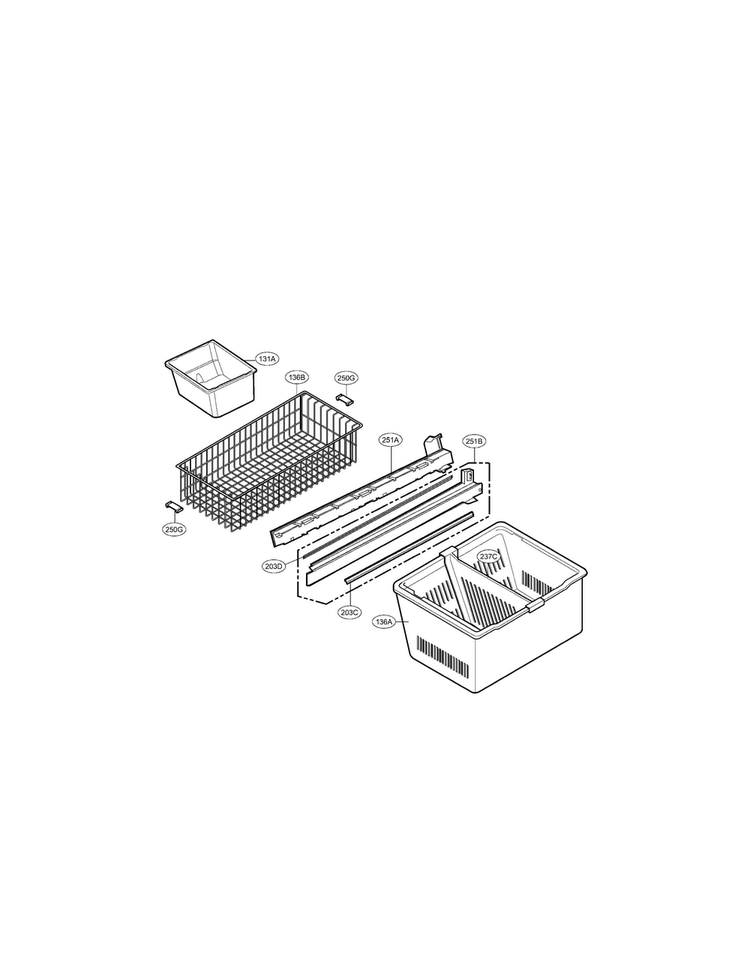 Freezer Parts Diagram and Parts List for LMX25985SW01  LG Refrigerator