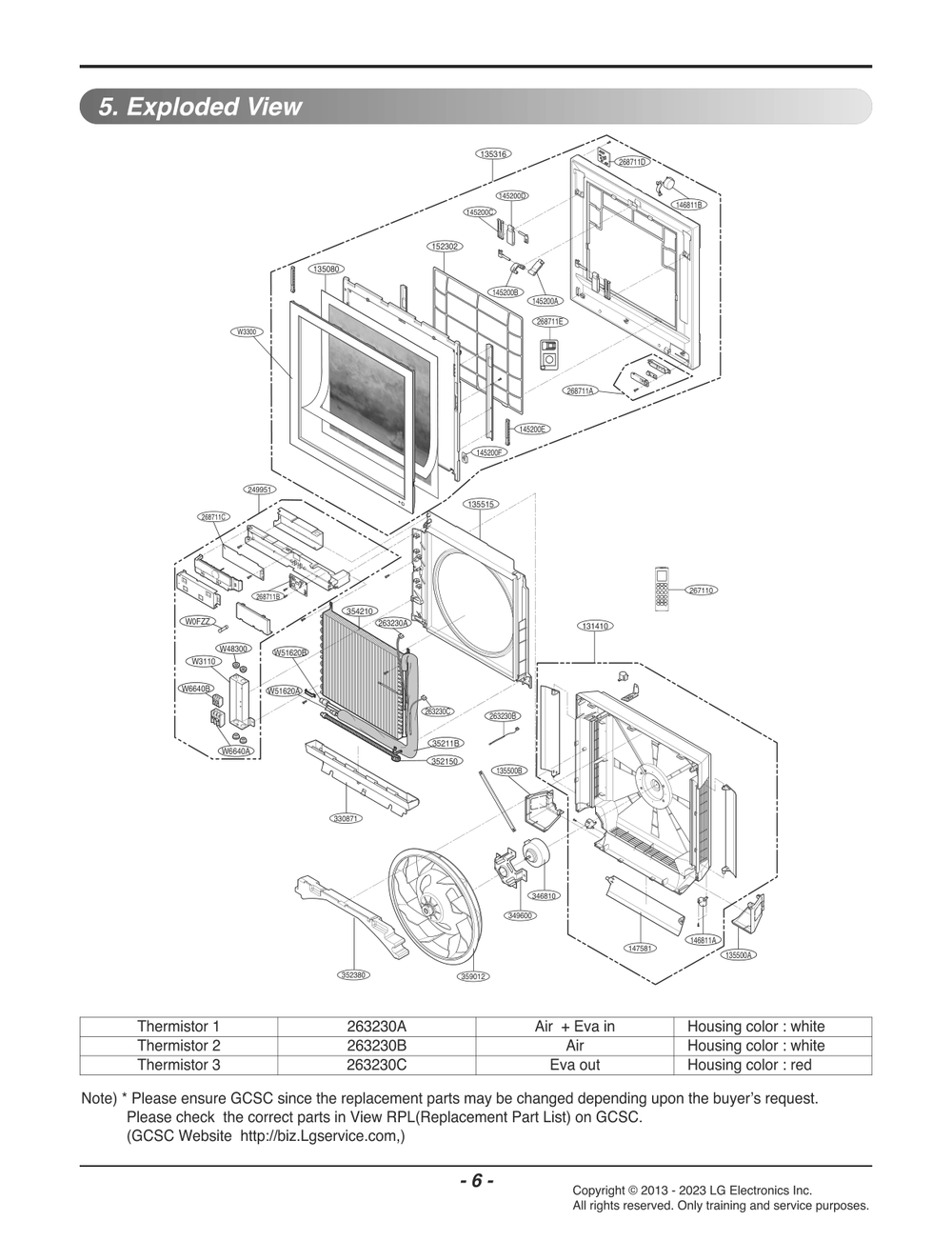 Diagram 1 Diagram and Parts List for LMAN097HVP EMBAEUS LG Air Conditioner