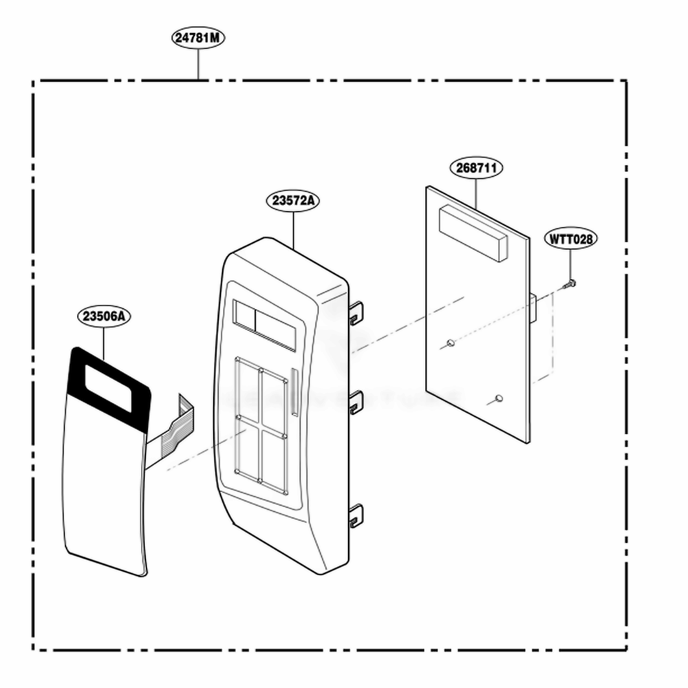 Controller Parts Diagram and Parts List for LMS1220TB CBKEGSC LG Range