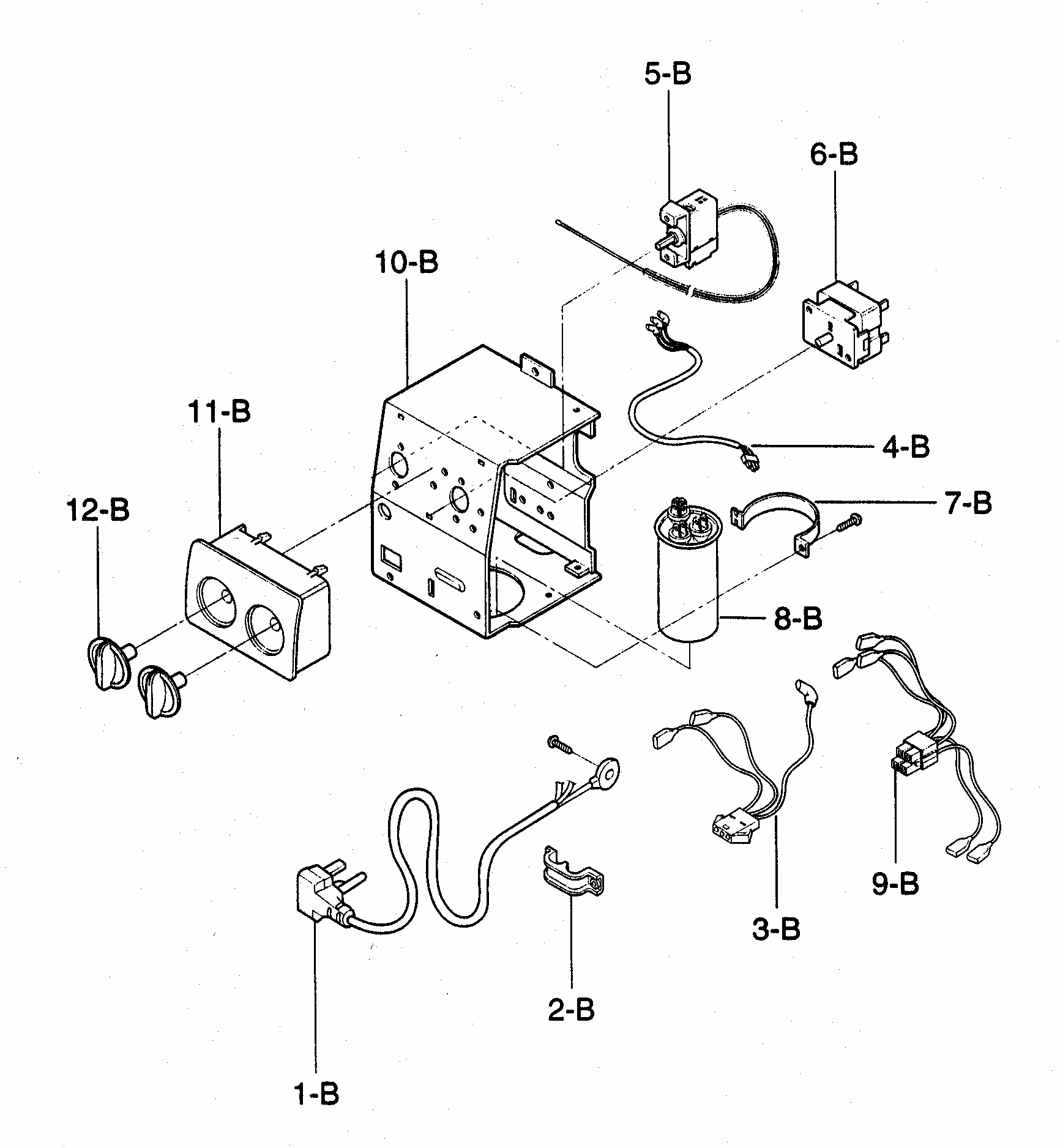 Control Box Assy Diagram and Parts List for 58072083200  Kenmore Air Conditioner