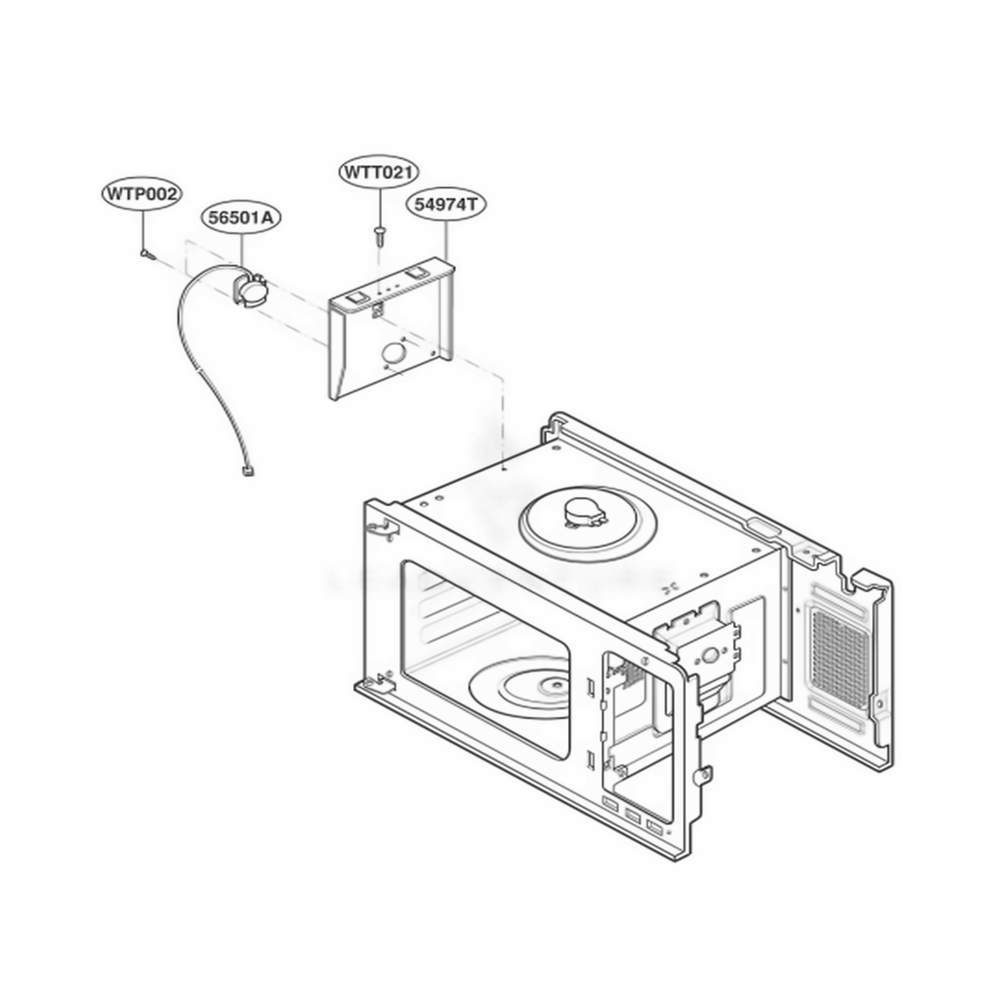 Sensor Parts Diagram and Parts List for JE1860GB ASGEGEU LG Range