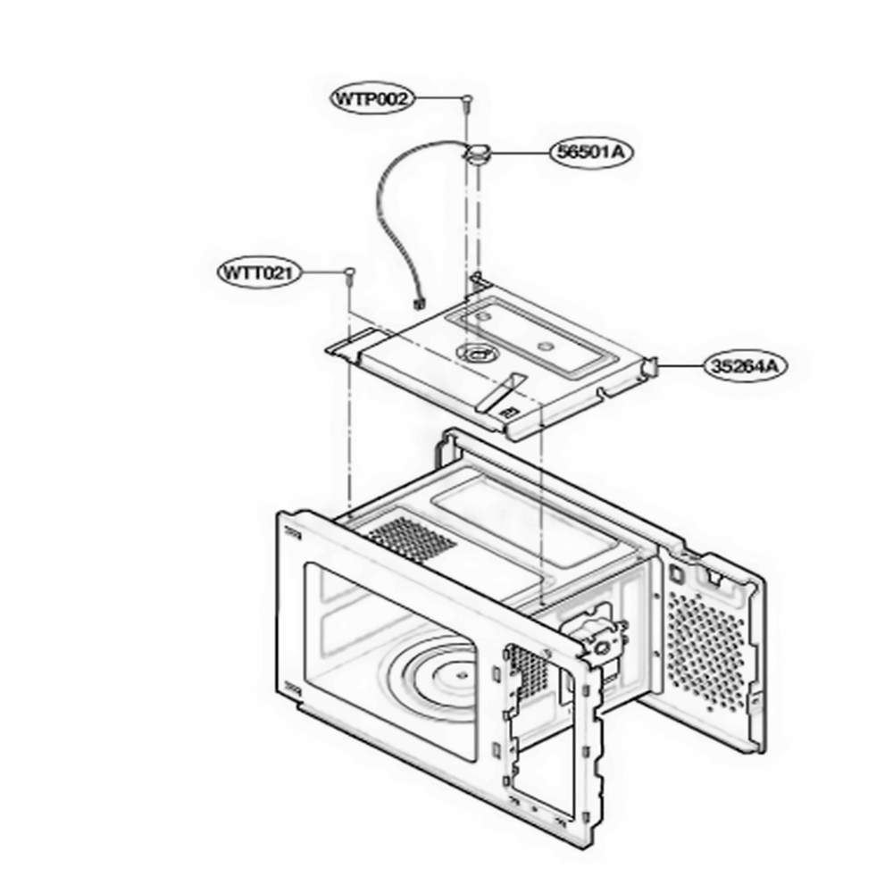 Sensor Parts Diagram and Parts List for JE1590CC ABSEGEU LG Range