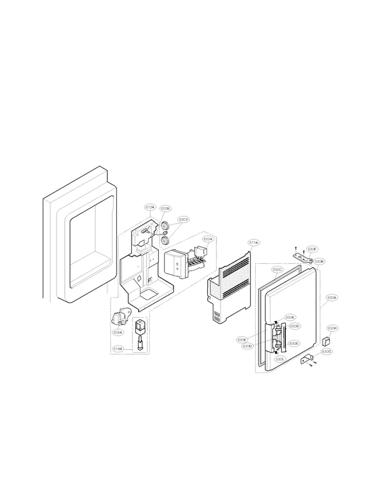 Ice Bank Part Diagram and Parts List for LMX25964ST 02 LG Refrigerator