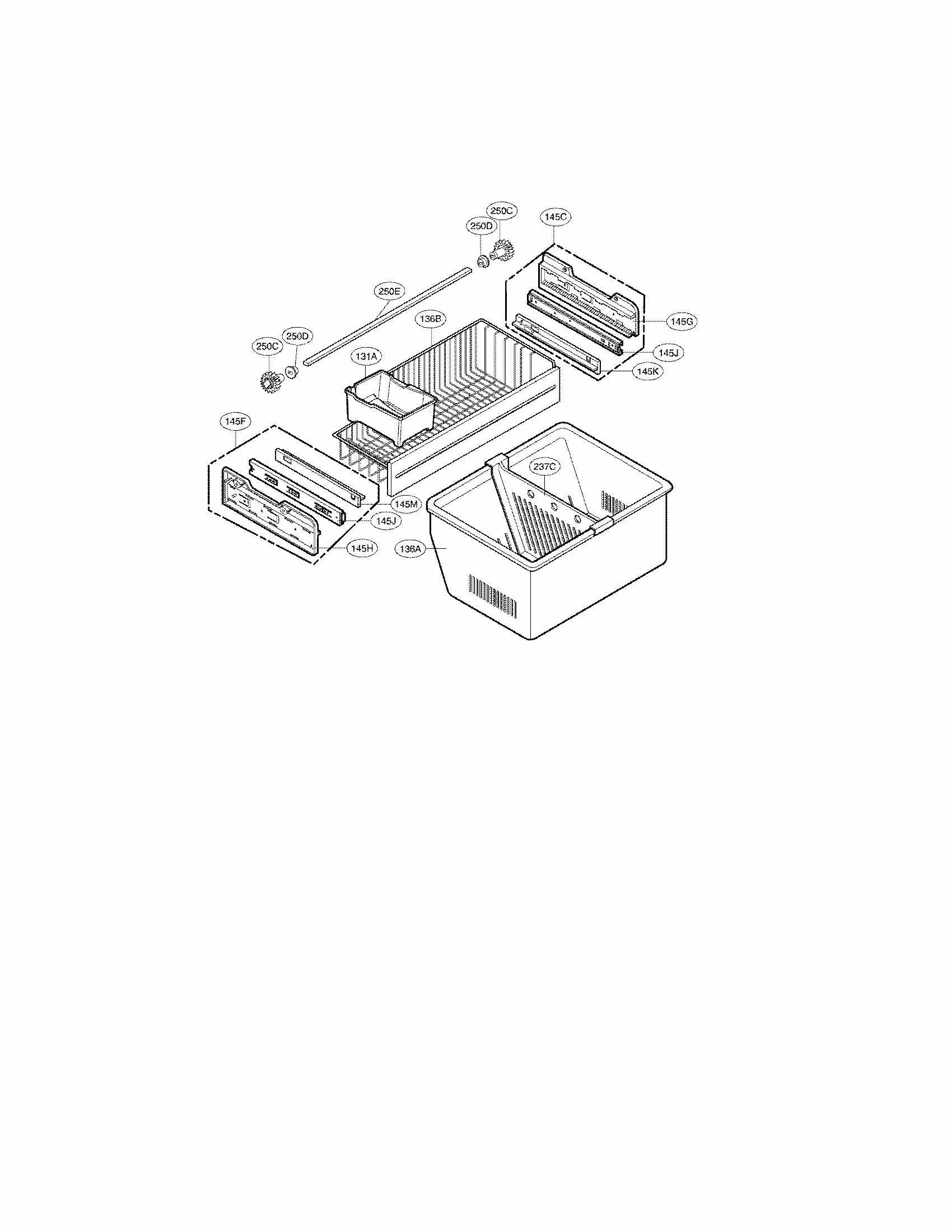 Freezer Parts Diagram and Parts List for 79572039112  Kenmore Refrigerator