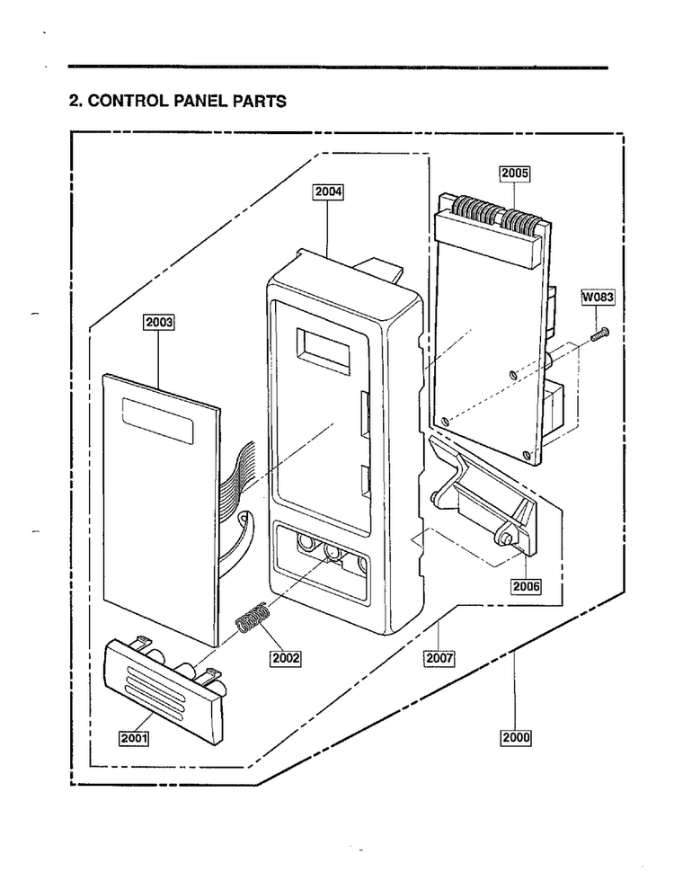 Complete Microwave Assembly Page 3 Diagram and Parts List for MA-1164M  LG Microwave