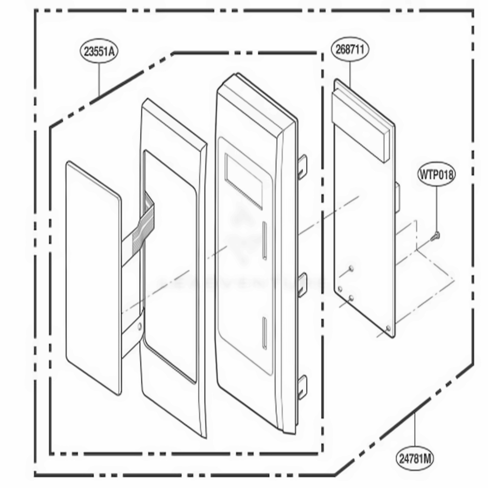 Controller Parts Diagram and Parts List for YKCMC155JSS0 ASTEKAC LG Range