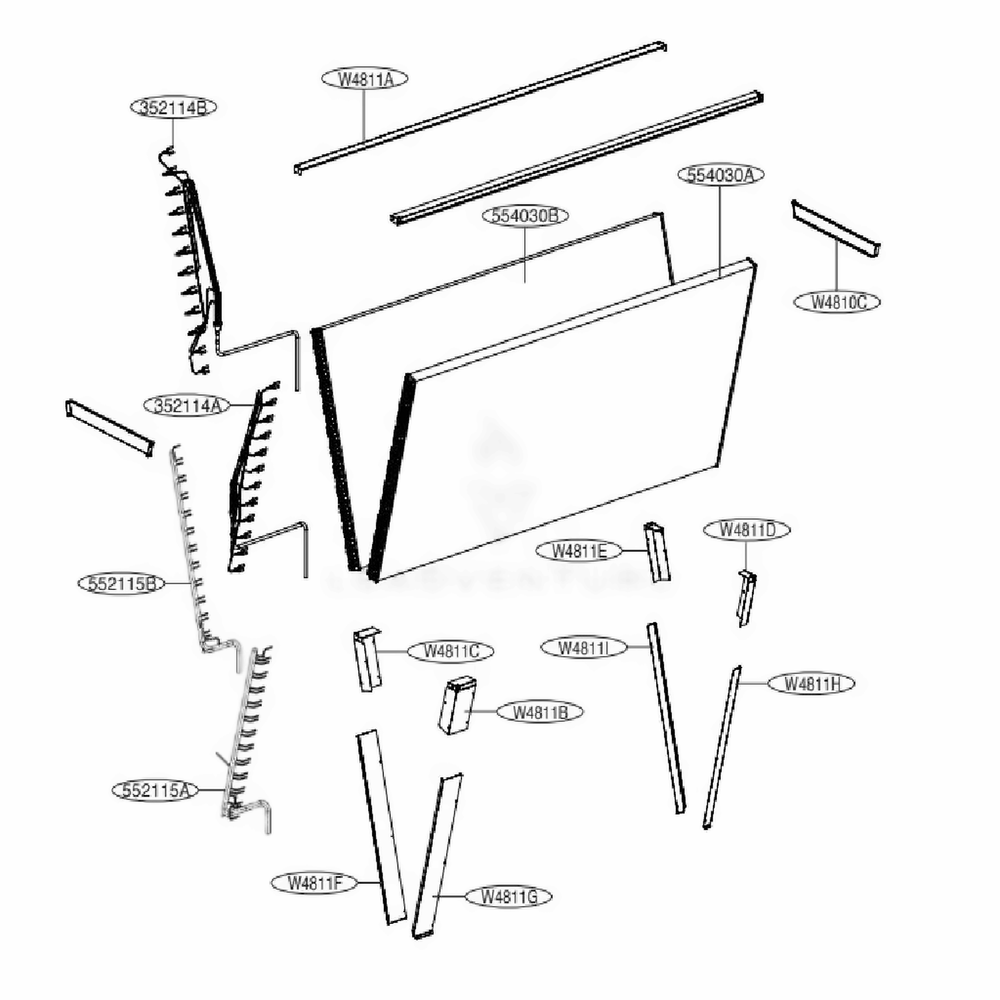 Condenser Assembly Diagram and Parts List for ACAH020VDTB AAAAAAU LG Air Conditioner