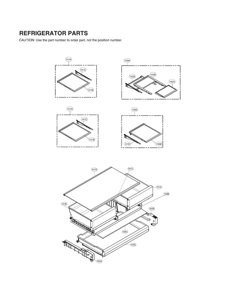 Refrigerator Parts Diagram and Parts List for LFXS28596M 01 LG Refrigerator