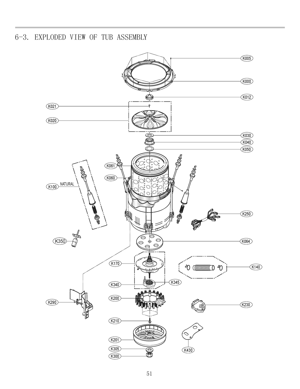 Diagram 3 Diagram and Parts List for T1335ADFP ABWEPUS LG Washer