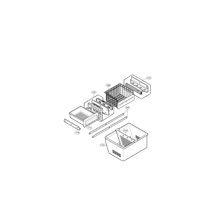 Freezer Diagram and Parts List for LRFC21755TT 00 LG Refrigerator