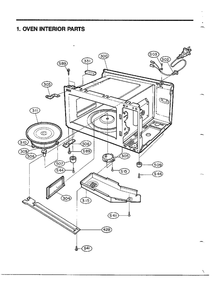 Complete Microwave Assembly Page 2 Diagram and Parts List for MA-860M  LG Microwave