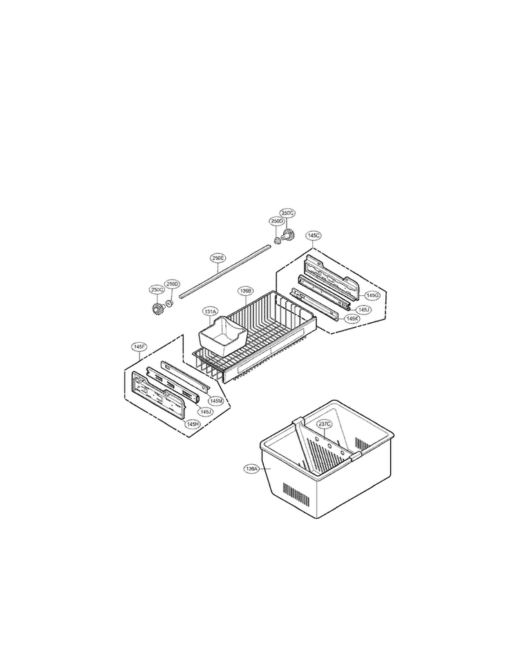 Freezer Parts Diagram and Parts List for LFX25971SW 01 LG Refrigerator