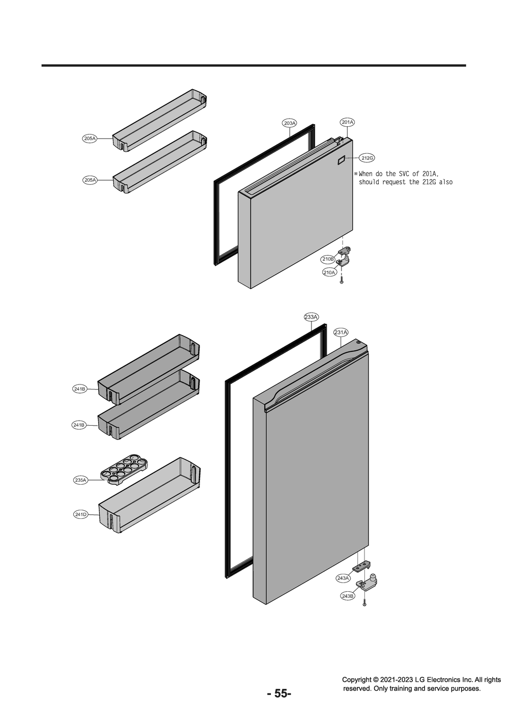 Diagram 3 Diagram and Parts List for LT11C2000V APZCNA0 LG Refrigerator