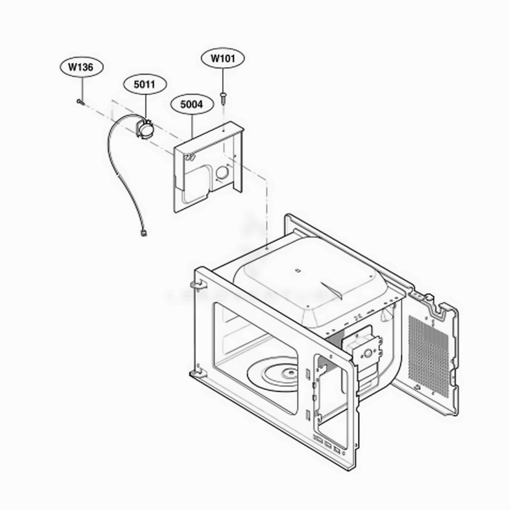 Sensor Parts Diagram and Parts List for 66462 CWHESEA LG Range