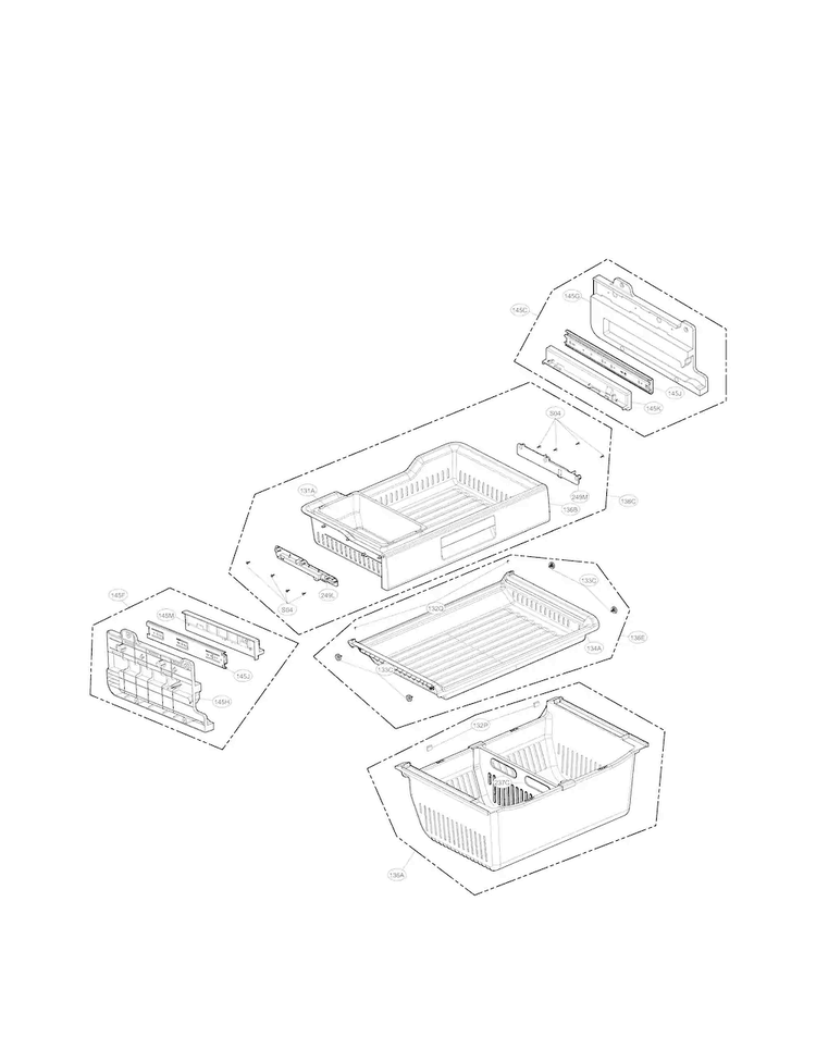 Freezer  Parts Diagram and Parts List for LFXS30766S 03 LG Refrigerator