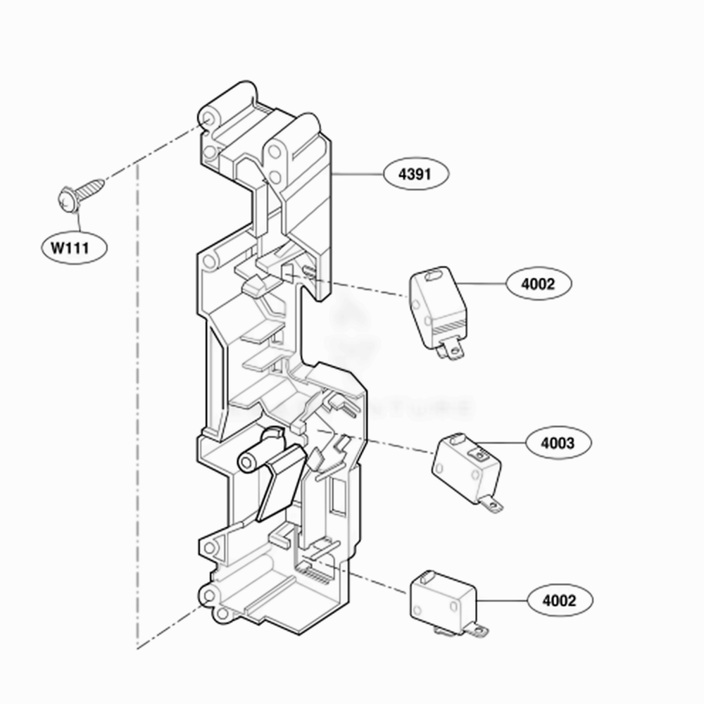 Latch Board Parts Diagram and Parts List for SCA1000HBB ABKEGEU LG Range