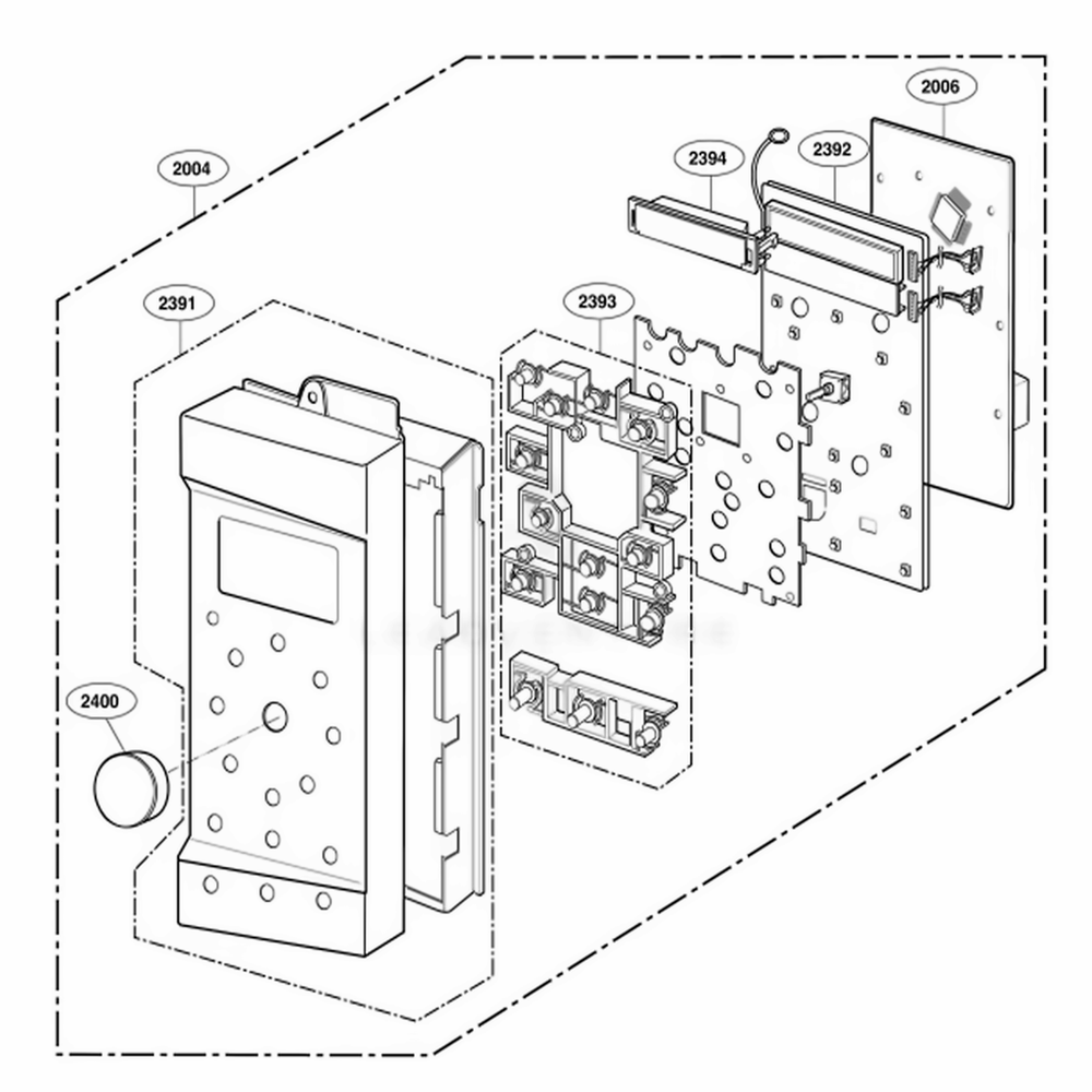 Controller Parts Diagram and Parts List for SCA1000HCC ABSEGEU LG Range