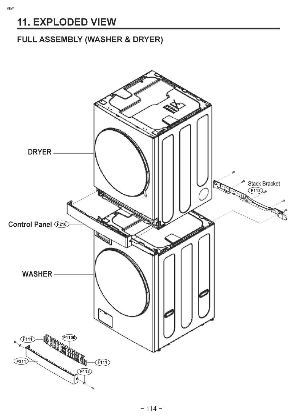 Diagram 1 Diagram and Parts List for WKE100HVA ASSEUUS LG Washer