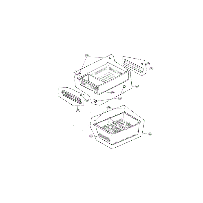Freezer Diagram and Parts List for LFX28968SB 00 LG Refrigerator