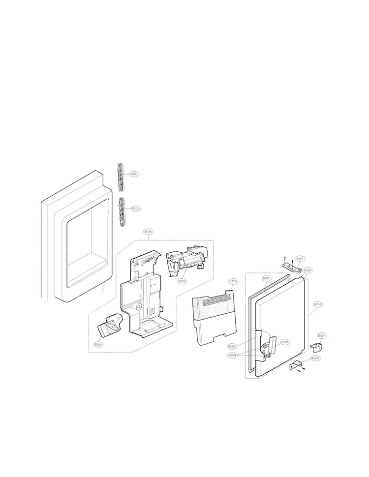 Ice Maker And Ice Bin Parts Diagram and Parts List for LMX28994ST  LG Refrigerator