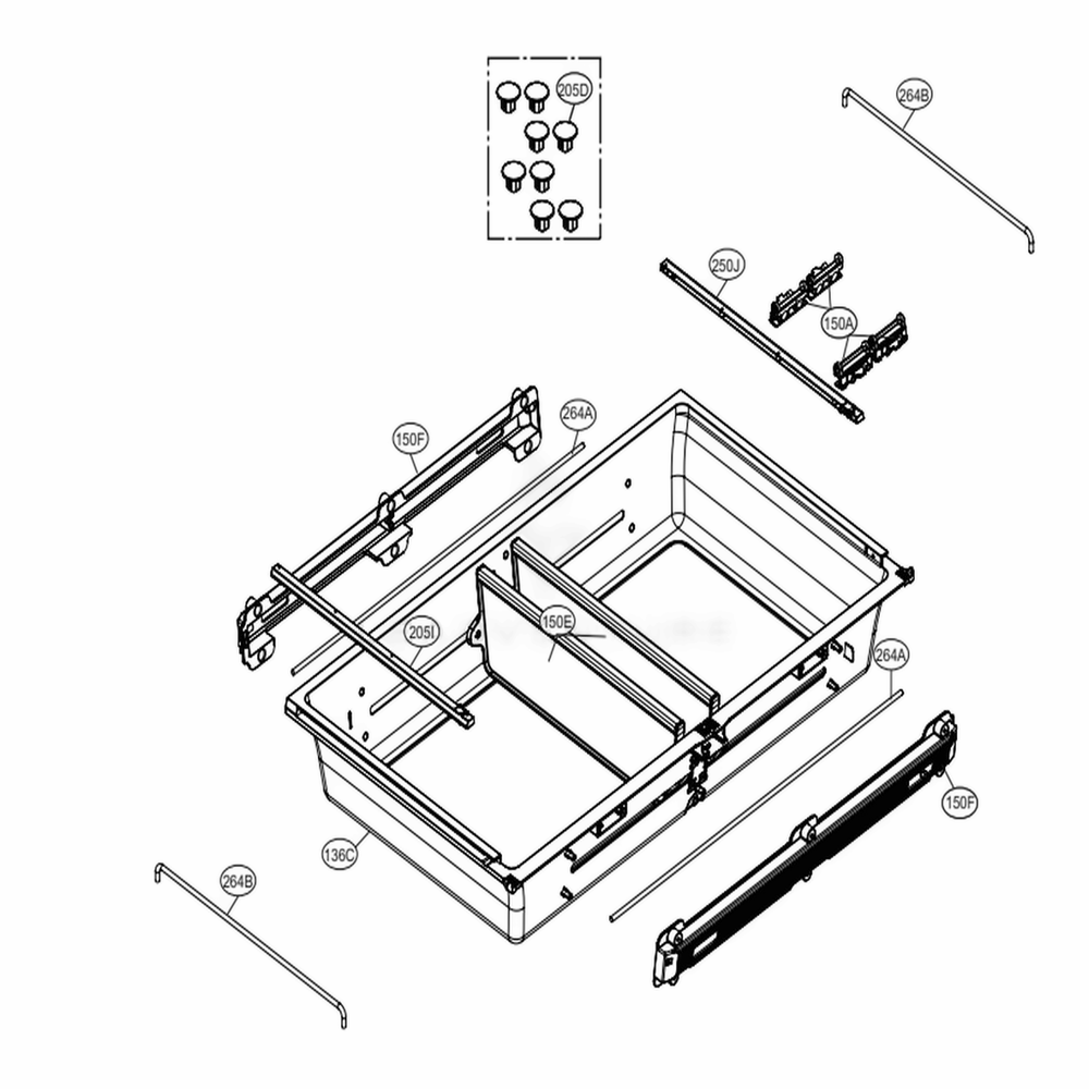 Custom Chill Parts Diagram and Parts List for LMXC23746S ASTCNA0 LG Refrigerator