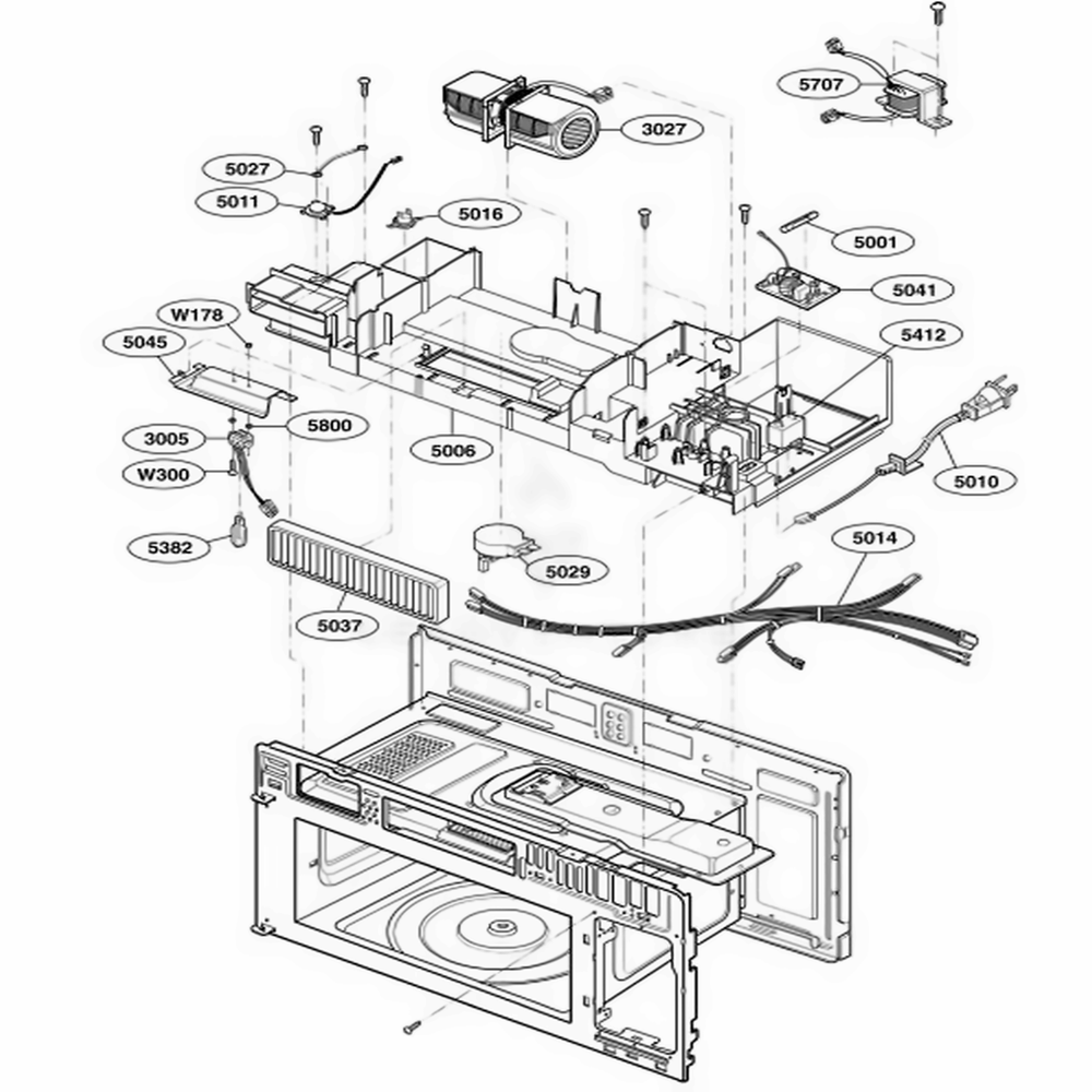 Interior Parts 2 Diagram and Parts List for 86003 ASBESEA LG Range