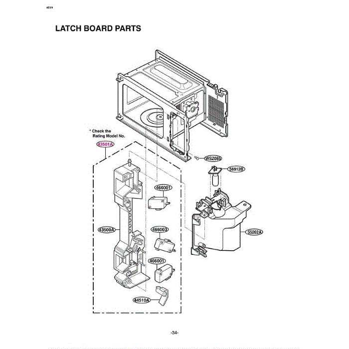 Section 2 Diagram and Parts List for LTM9000ST CS6ELGA LG Microwave Oven Combo