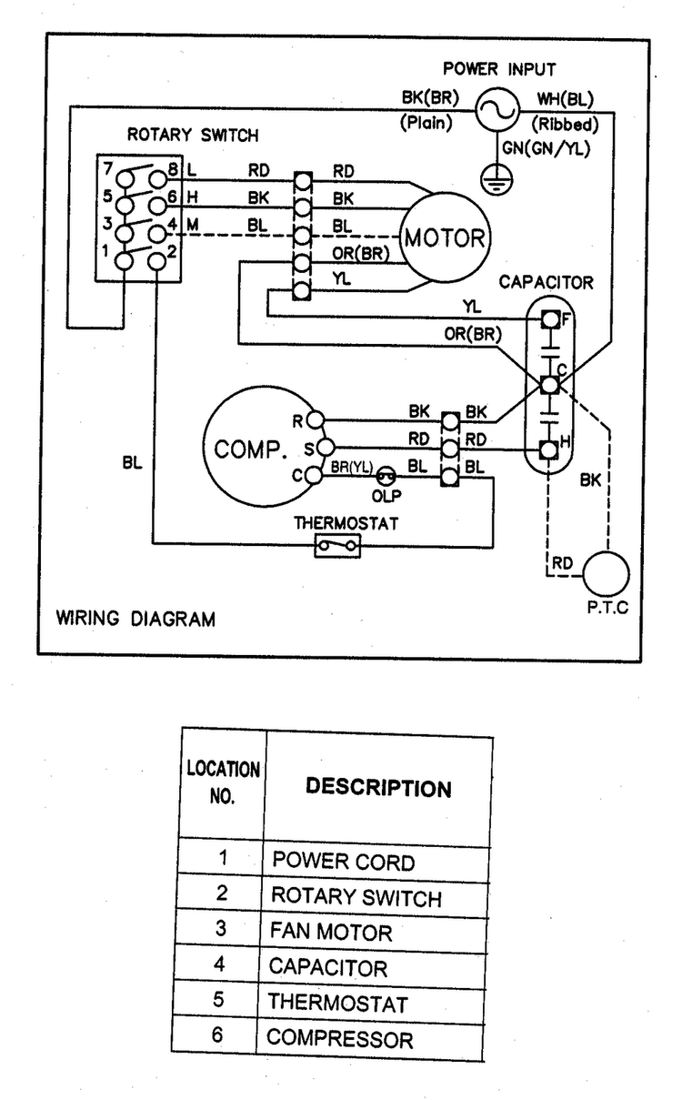 Wiring Diagram Diagram and Parts List for HBLG1000C  LG Air Conditioner