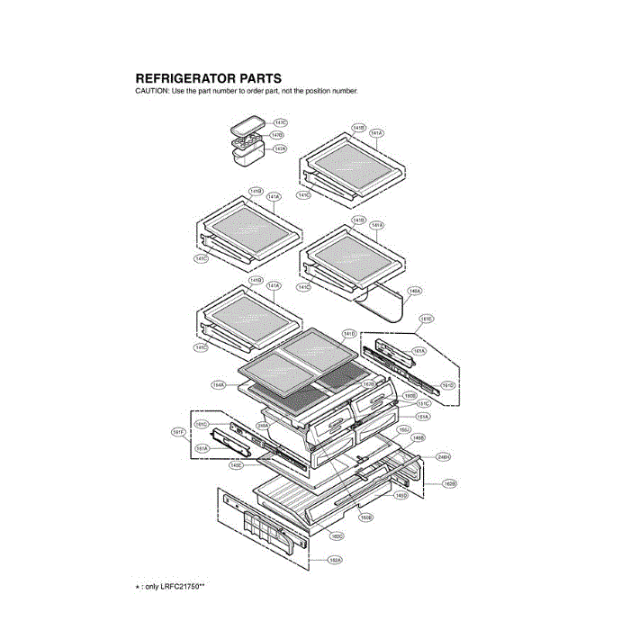 Section 5 Diagram and Parts List for LRFC21755SB AWBCLGA LG Refrigerator