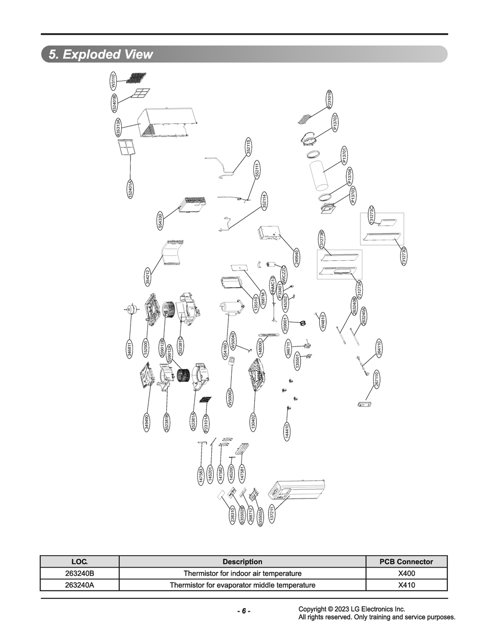 Diagram 1 Diagram and Parts List for LP0624WFR AT1AOSU LG Air Conditioner