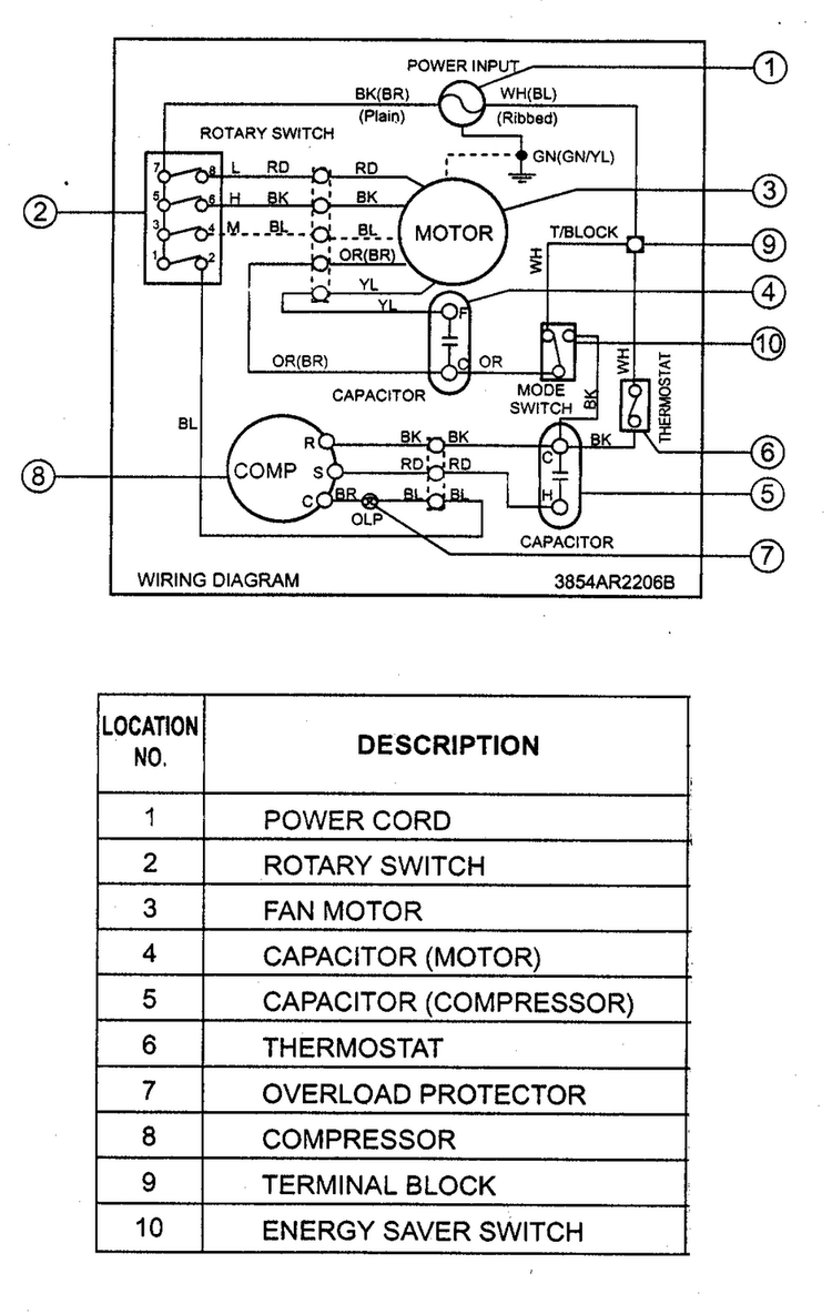 Wiring Diagram Diagram and Parts List for LW-C1012CL  LG Air Conditioner