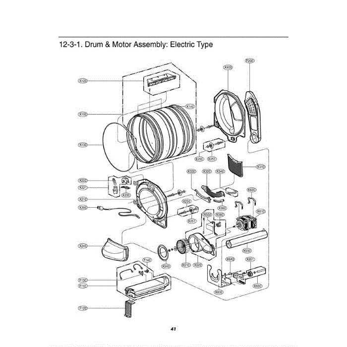 Section 2 Diagram and Parts List for DLG3744S ATTEEUS LG Dryer