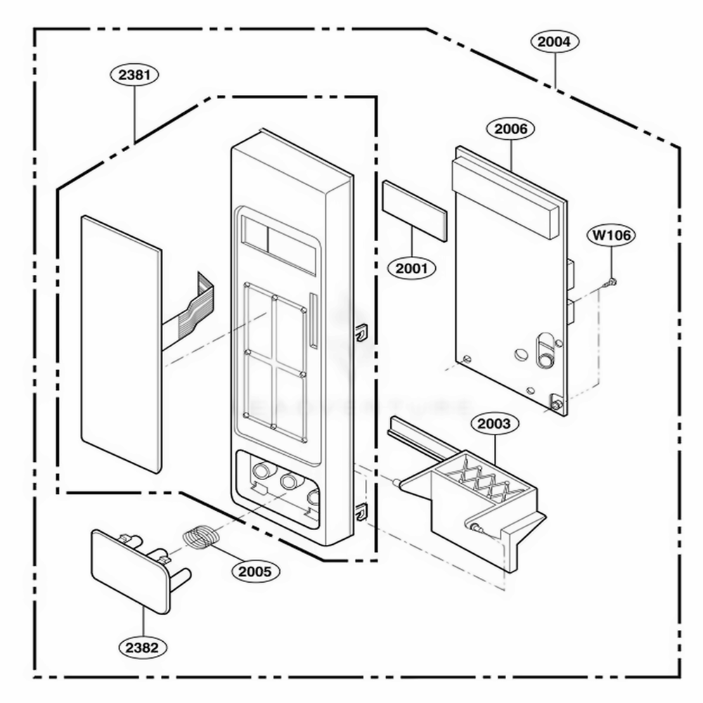 Controller Parts 1 Diagram and Parts List for 62464 CB6ESEA LG Wall Oven