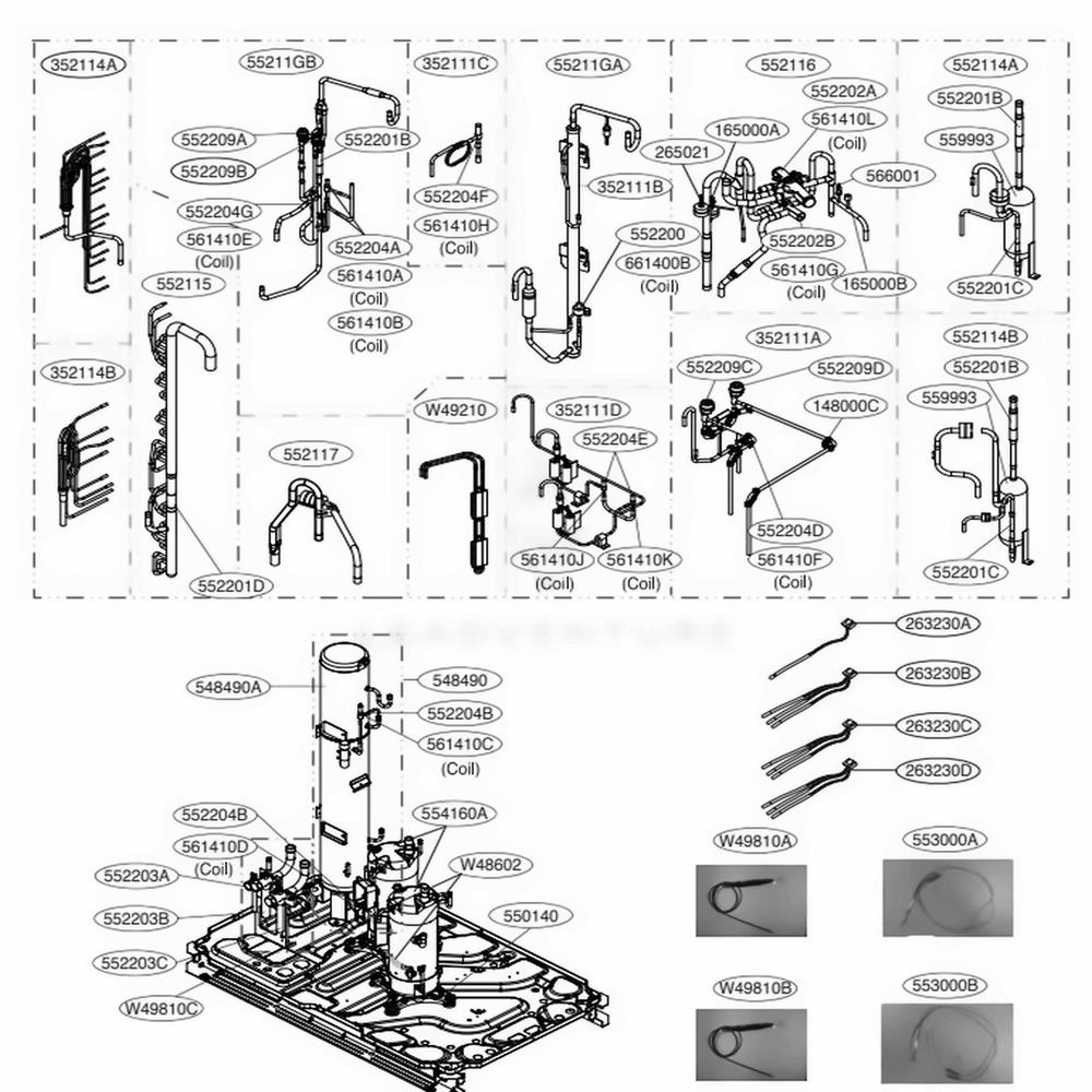 Main 3 Diagram and Parts List for ARUM216BTE5 AWGBLUS LG Air Conditioner