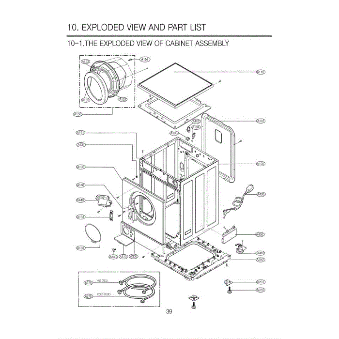 Section 4 Diagram and Parts List for WD-3243RHD AOWEEUS LG Washer