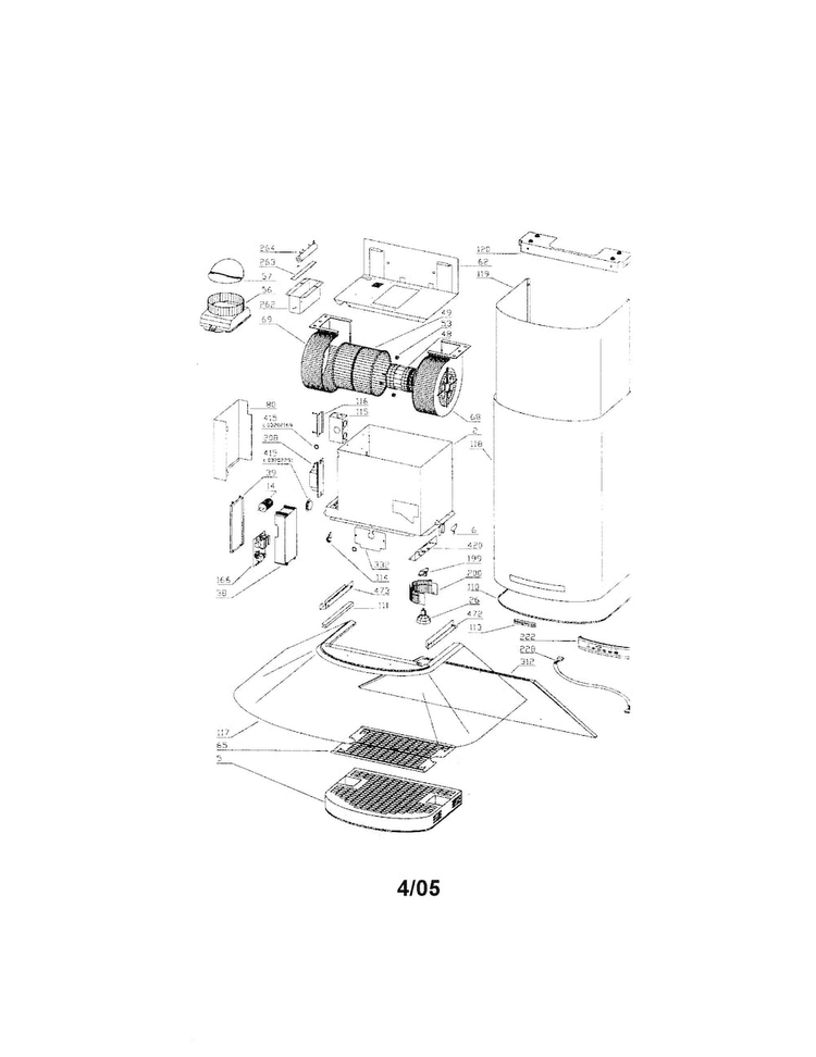 Service Parts Diagram and Parts List for 23357790  Kenmore Range Hood