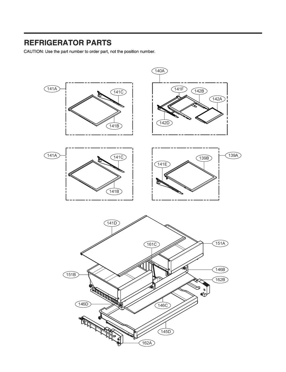 Refrigerator Parts Diagram and Parts List for GR-L22ANSXM ASTCNA0 LG Refrigerator