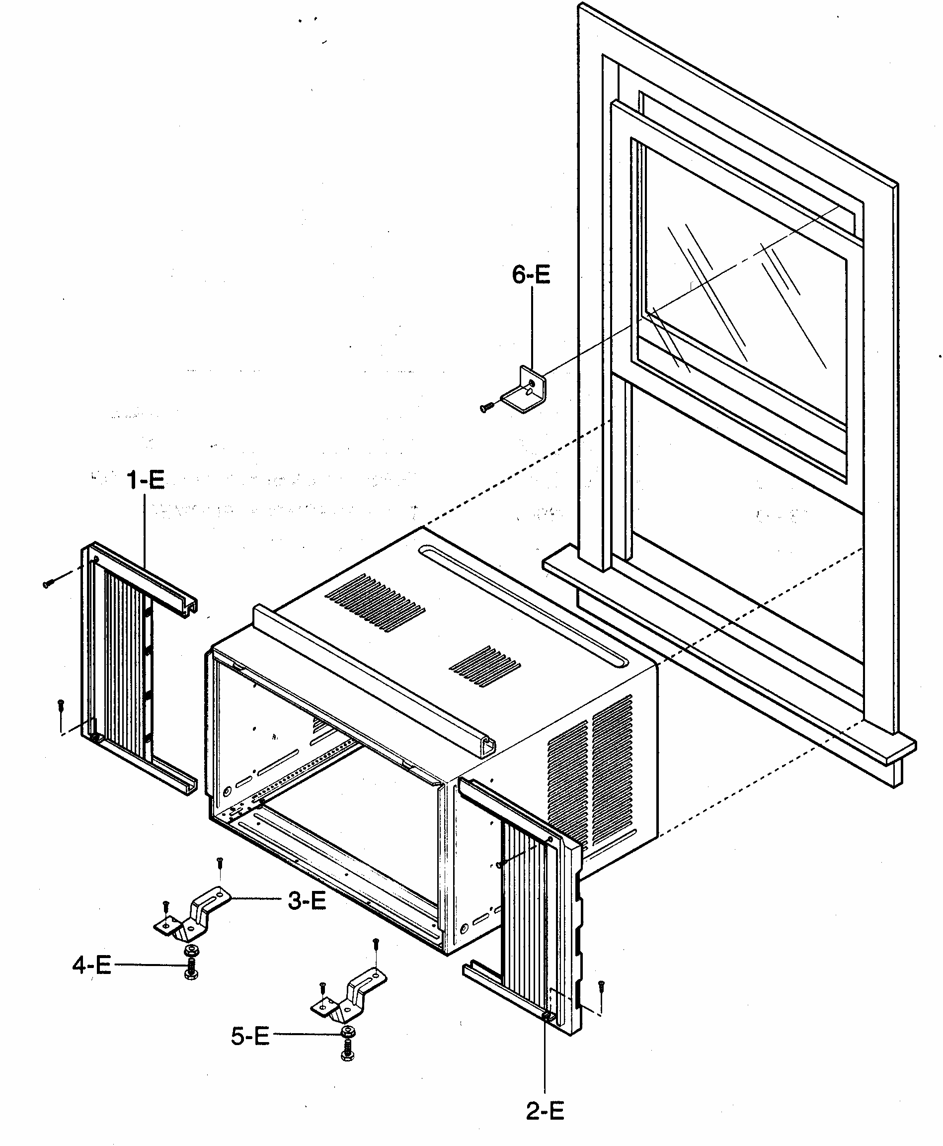 Installation Kit Assy Diagram and Parts List for 58076129300  Kenmore Air Conditioner