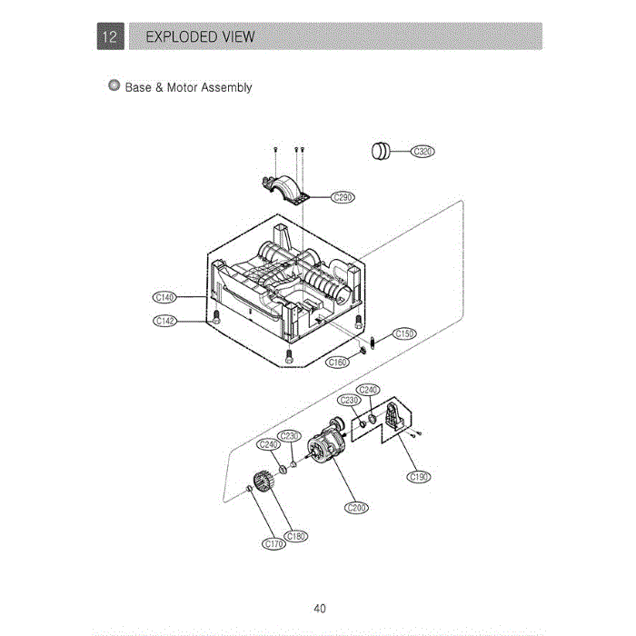 Section 2 Diagram and Parts List for DLEV833W AOWEEUS LG Dryer